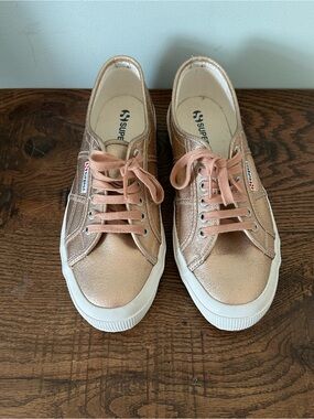 Superga 2750 Metallic Canvas Sneakers Rose Gold | Size EU 41 | New w/ Box